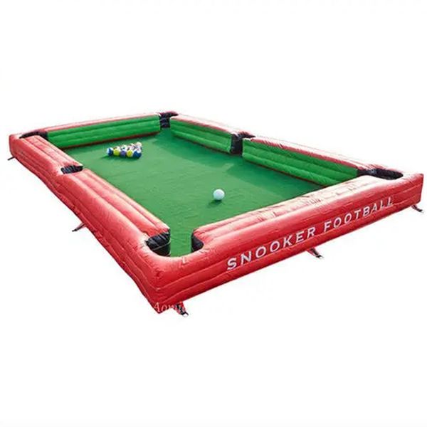 12mlx6mw (40x20ft) mit 16 Bällen Orient aufblasbare Hinterhofparty aufblasbare menschliche Tischfußschießen Fußball Billard Air Snooker Fußballspiel Poolspiel