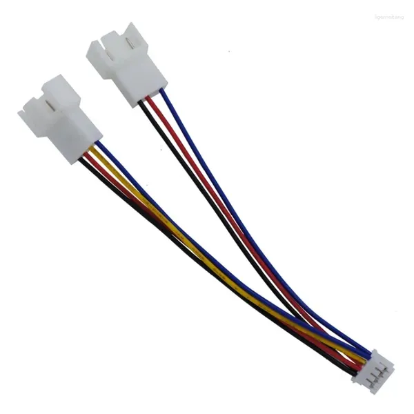 Masa bezi 12pcs/ lot grafik kartı fan adaptör kablosu uzantısı 1 ila 2 4 pimli pwm sıcaklık kontrolü 4pin 3pin