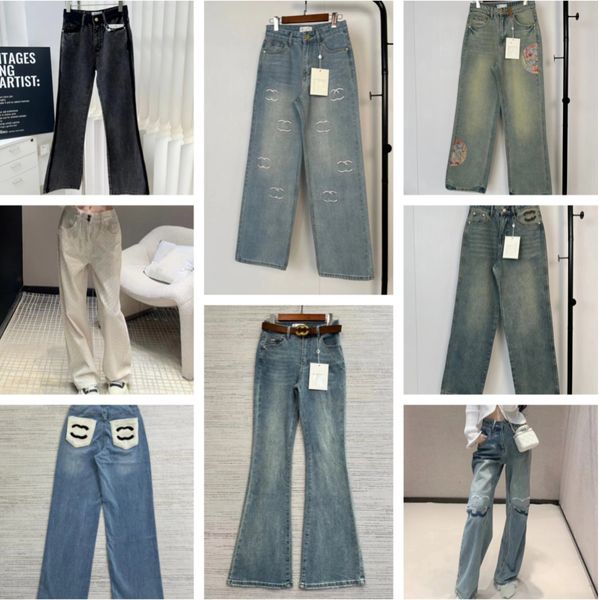 Jeans Womens Designerhose gerade enge Capris -Denimhose Fleece verdicken warme Abschleife Jean Hosen Marke Frauen Kleidung Stickerei Drucken