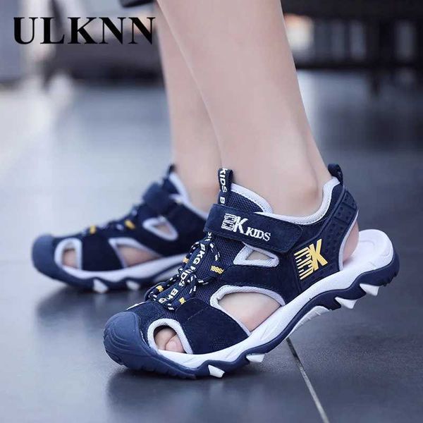 Sandalen ULKNN Jungen geschlossene Sandalen Sommer 8 Anti-Rutsch-Soft-Solche junge Schüler Sandalen Boy 9 Big Boy 12-jährige 240423