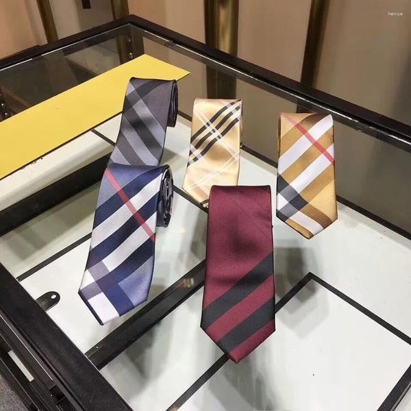 Cravat maschi's cravatte seta a pianta formale per matrimoni aziendali con box di marca