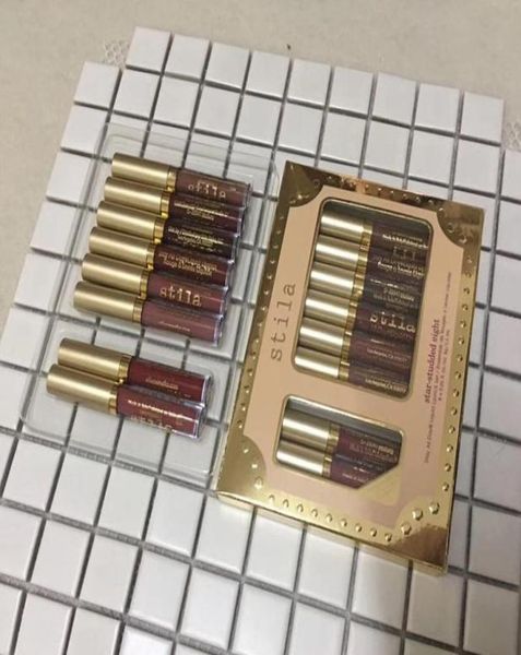 Drop Stila Starstudded Восьми остановитесь на все дни жидкая помада набор 8 шт.