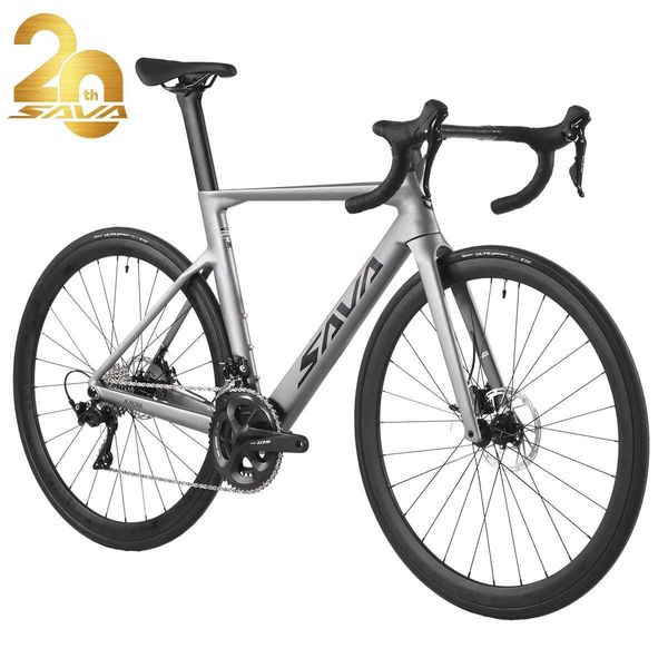 Bikes Sava A7 Carbon Bike Road Bike für adulte Kohlefaserrahmen mit Shimano 105 22 Geschwindigkeiten und mechanischer Scheibenbremse Y240423