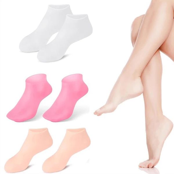 Tool 1Pair anti -rachadura hidratante meias de gel de silicone meias de cuidados com os pés rachados Remova a ferramenta de pedicure de alívio da dor protetor