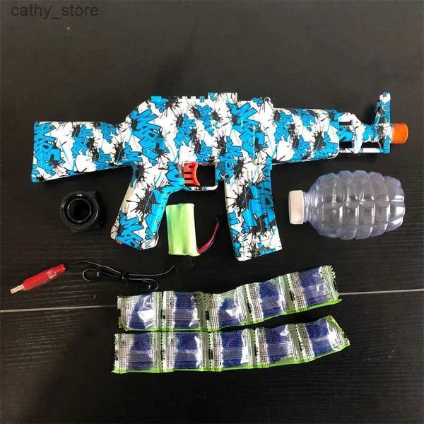 Gun Toys M416 Yüksek Hızlı Burst Jel Top Oyuncak Gun Turuncu Fiş ve Şişe Dergisi Açık Etkileşimli Ebeveyn-Çocuk Gamesl2404