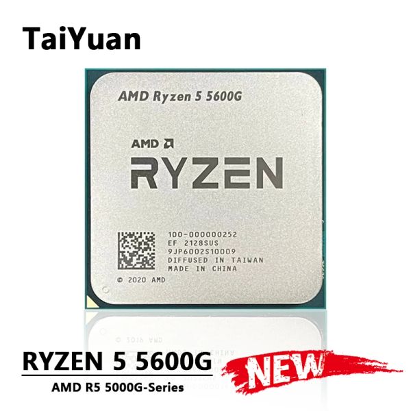 Shavers AMD R5 5600G Nuova Ryzen 5 5600G 3,9 GHz SixCore TweeTheread 65W Processore CPU L3 = 16M 100000000252 Società AM4