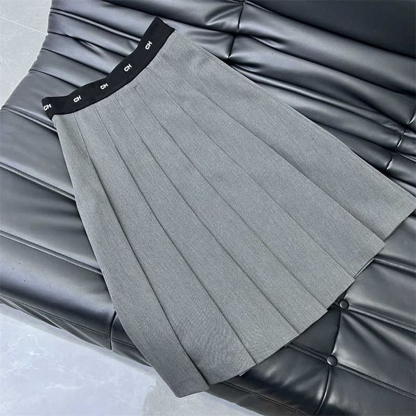 Vestido de verão saia de tênis de luxo roupas femininas roupas de algodão letra de algodão sólida anágua curta Saias de correia elástica de cintura alta