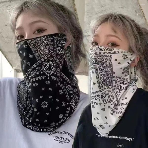 Schals aus Seiden Sonnenschutzmittel Gesicht Maske Sport atmungsaktives Anti-UV