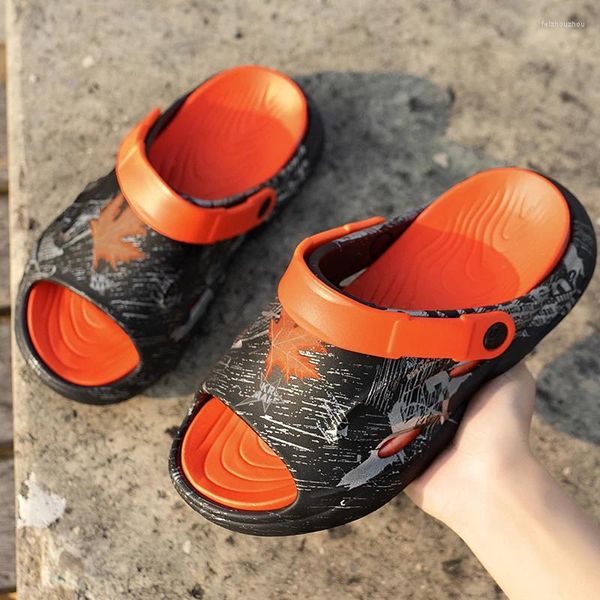 Sandali Summer maschi da letto per uomini eva piattaforma di scarpe casual morbida sandalo anti-slip per uomini all'aperto di spiaggia di spiaggia esplosiva