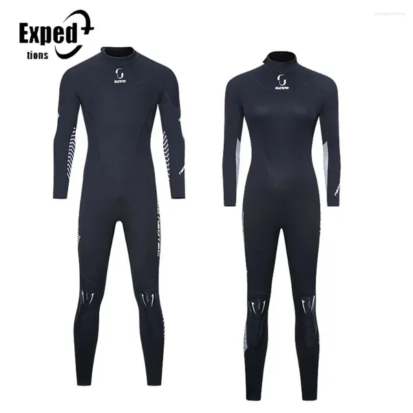 Kadın Mayo ZCCO 3mm Tam Vücut Neopren Dalış Geri Zip Wetsuit Uzun Kollu Termal Mayo Sörf Yüzme Şnorkel Yökme Kayak