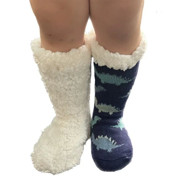 Леггинсы Зимние теплые носки дети единорог обезьяна плюшевые не скользящие сцепления мягкие женские полные пушистые пушистые тапочки носки смешные вязаные подарки