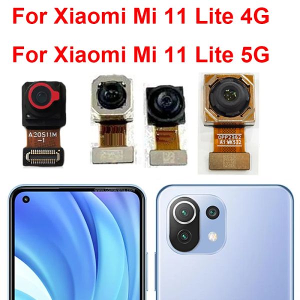 Kablolar Xiaomi Mi 11 Lite 4G 5G küçük yüz önde ana kamera esnek kablo yedek parçaları için kablolar arka frontal selfie kamera modülü