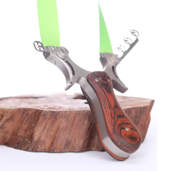 Strumenti imbracatura in acciaio inossidabile + fionda in legno Catapulta Catapulta con elastico di tiro all'aperto Catapulto