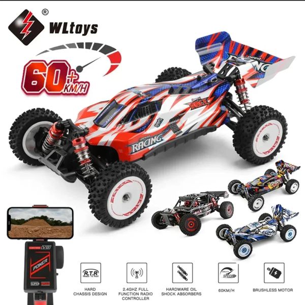 Cars Wltoys 124008 60 km/h RC -Auto mit 3S Battery Professional Racing Car 4WD bürstloser Elektro -Fernbedienungssteuerung Kinderspielzeug Kinderspielzeug