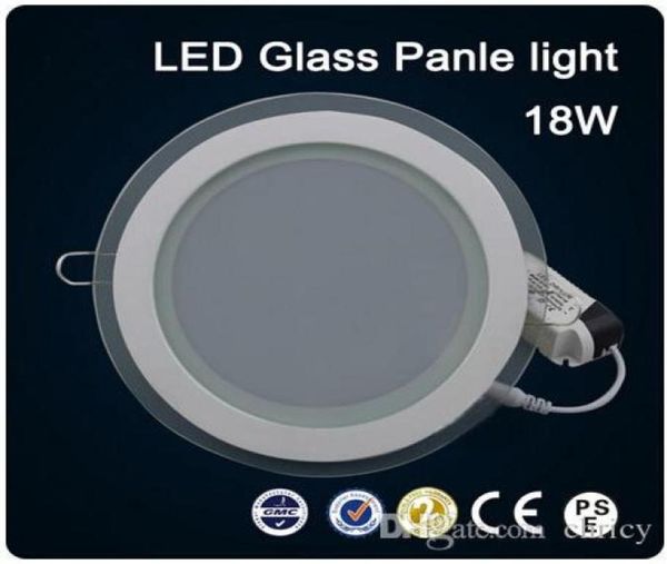 SMD5730 Glass LED Downlight Round Deckenbeleuchtung 18W Panel eingebundene Downlight AC85265V High Bright LED HNING LED3708441