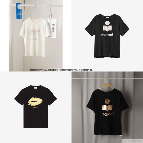 24sss Isabel Marant camisa nova camiseta de designer de nicho clássica hot Lip Print