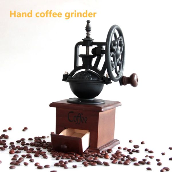 Grinders Vintage Retro Retro Manual Cafecela Grier Ferris Mão Crank Cafetora de cafeteira Criatividade Farinha Máquina de café Pequena