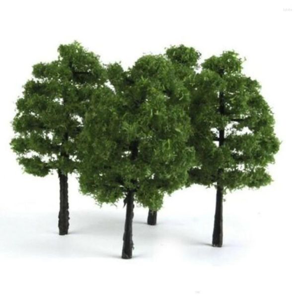 Bottiglie 1: 100 Model Tree Fai -da -te Decora una plastica verde 20 pezzi Building Micro Landscape Train altamente simulato