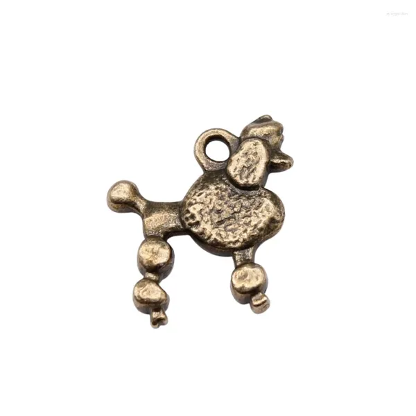 Charms 20pcs/lote Poodle Dog for Jewelry Making Casal Pingents