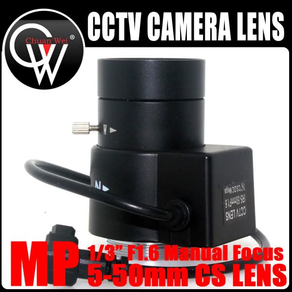 Filtri MP 3MP 550mm CS Lens Mega Pixels F1.6 DCAUTO IRIS Varifocal Industrial Zoom Lens per la fotocamera CCTV in scatola