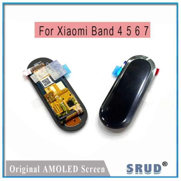 Panel 1pcs Xiaomi Mi Band 4 5 6 7 Akıllı İzleme 5.0 AMOLED LCD Ekran Dokunma Sayısallaştırıcı Ekran Değiştirme