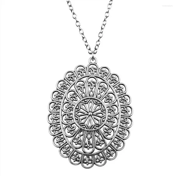 Collane a ciondolo 1pcs mandala pattern whoker collana materiali utensili per la catena all'ingrosso 70 cm o 45 4 cm