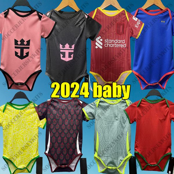 24 25 Brasil Baby Footby Footby Jersey Children Soccer Jerseys Inter Miami Bebê