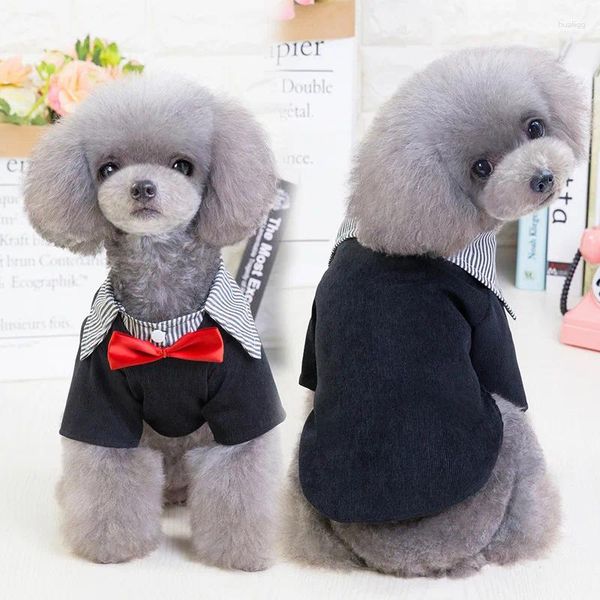 Abbigliamento per cani abito da ragazzo smoking cravatta piccola vestiti Yorkie chihuahua cucciolo abbigliamento cat boodle pomeranian pug cappotto costume da matrimonio