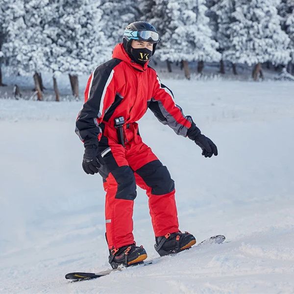 Jackets Man Onepiece Ski Ski Ski 2022 Men Men Menas de snowboard ao ar livre macacão à prova d'água de macacão aquático