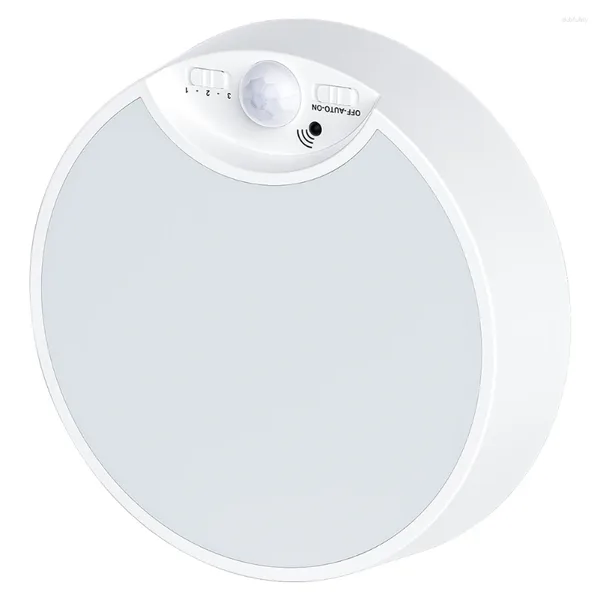 Luzes de teto LED 400lm 6000k PIR Indução Sensor de movimento noturno Bateria de luz liga -se inteligente Automática Ceilina de sensor de corpo humano automático