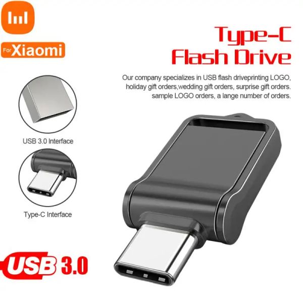 Adattatore per Xiaomi 2Tb USB Flash Drives USB 3.0 Ctype Metal Flash Drive 1 TB Drive ad alta velocità Pendrive Memoria USB portatile impermeabile