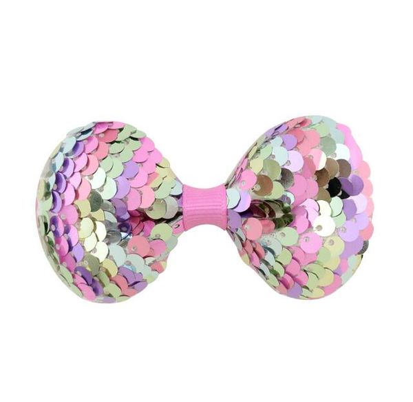 Party Glitzer Pailletten Haare Clip Kid Bogen Haarnadel Kinder Accessoires Girl großer Bogenknoten Barrette Baby Clips Handbuch Haare Pin