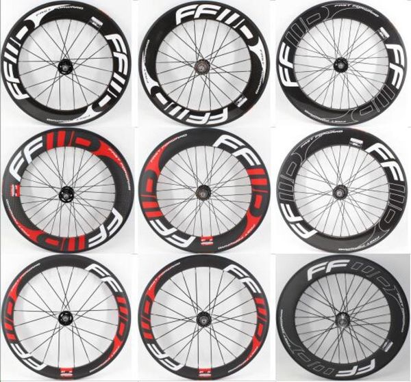 Neueste 700C 38506088mm Spur Fixed Gear Bike 3K UD 12k Vollzarbyer Faser Rohrer Blöte RIMS Carbon Fahrradfahrradrowset7806261