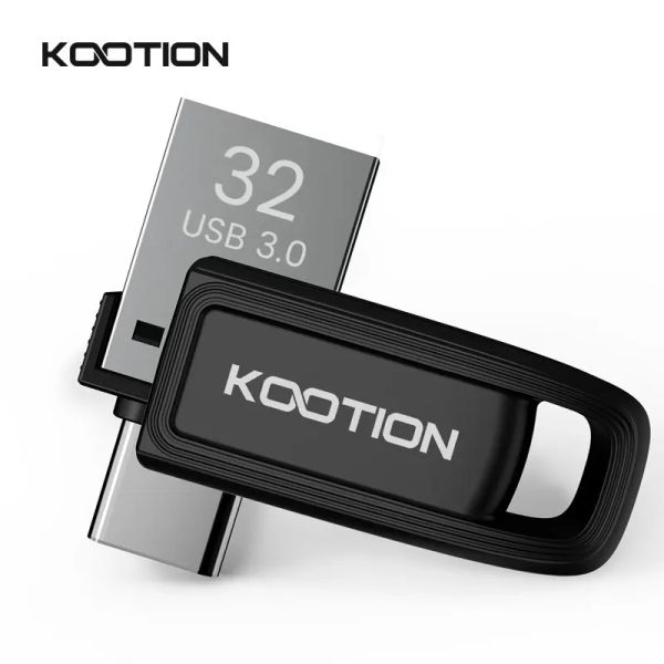 Unidades kootion u25 USB C unidade flash 128 GB USB 3.0 Tipo C Pen Drive 64 GB 32 GB OTG Memory Stick Pendrive