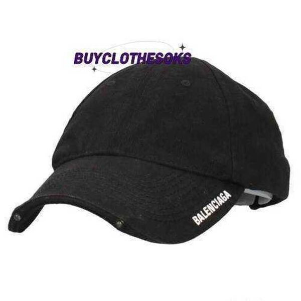 Cappelli di lusso Capsista Caps Women Men Rightoered Baseball Cap Blnciaga L 744295 Cap da baseball a LED LED Black B0I09 WL