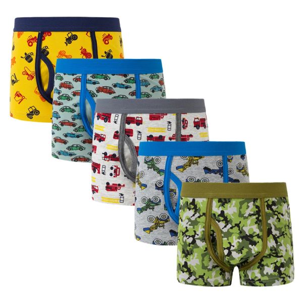 Roupa íntima Cotton Boys Underwear Boxer Briefs Para menino infantil infantil calcinha adolescente para 210 anos de desenho animado