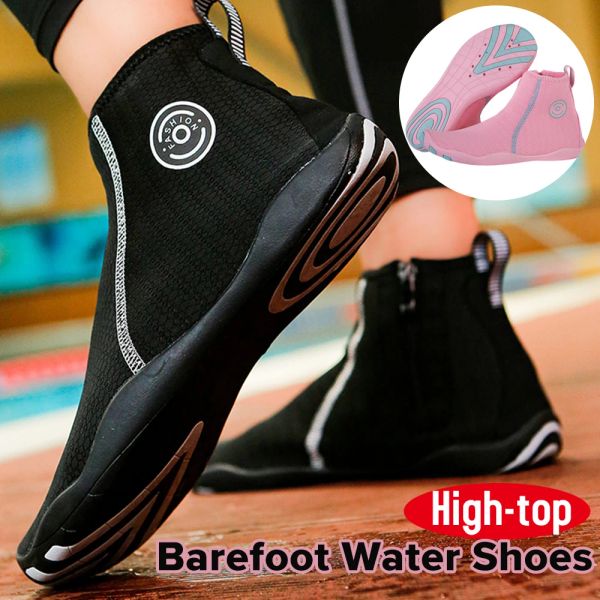 ACESSÓRIOS High Top Water Shoes Homens Mulheres praia Barefoot Soas de mergulho seco rápido Aquá
