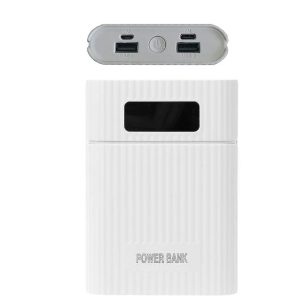 Аксессуары Antireverse 18650 батарея DIY Power Bank Box ЖК -дисплей Dual USB -зарядное устройство E65A