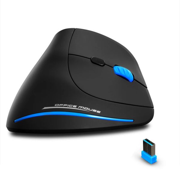 Camundongos zelotes f35a mouse de jogos sem fio vertical ajustável 2400dpi Óptico 2.4g camundongos