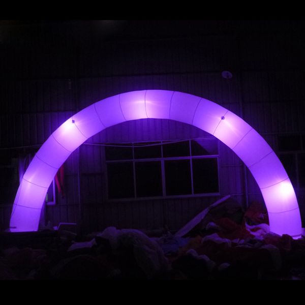 Ширина 12 м (40 футов) с коммерческим декоративным круглым круглым надувным светодиодным надувным осветительными аркой Дверь арки для вечеринки
