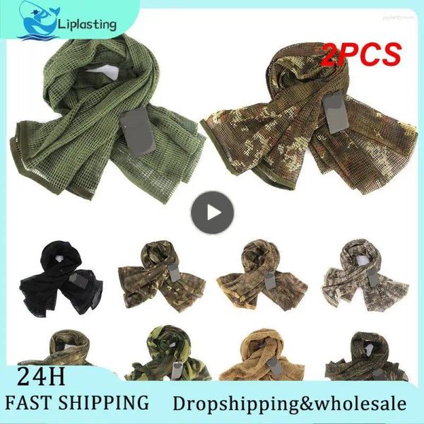 Bandanas 2pcs Sniper Véil Acessórios de cachecol tático respirável obrigatórios keffiyeh para atividades ao ar livre