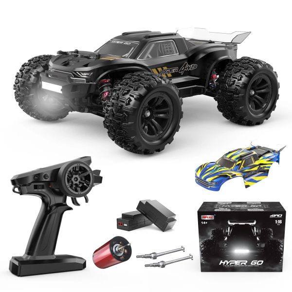 Auto Hyper Go H16BM 1/16 RC -Auto mit bürstenloser Motor 2,4 g Fernbedienung 4WD 42 km/h Hobby Elektrische Offroad -LKW mit 2 Batterien