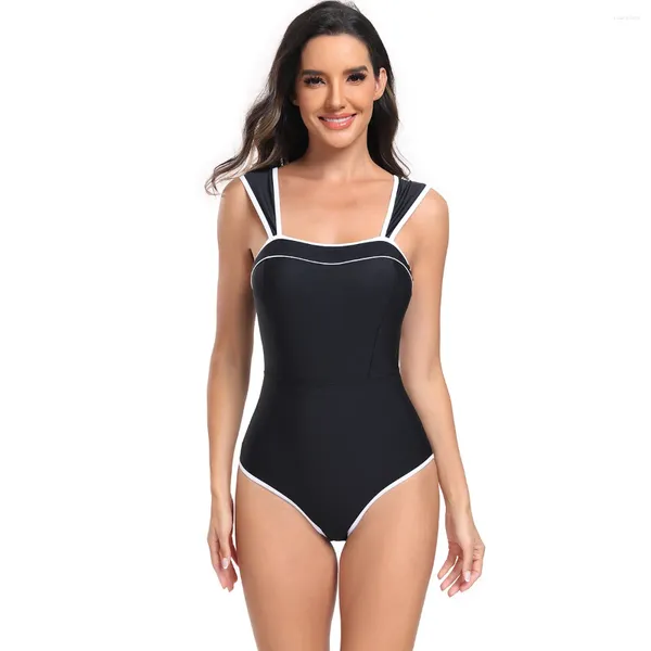 Push de traje de banho preto branca feminina Bodys Bodys Push Up Bikini Set Girlless Backless One Pieces Mulheres de maiô