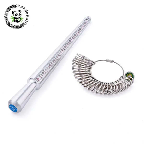 Ausrüstungen Schmuck Messwerkzeugsätze Ringgröße Sticks Ring Mordrel Stick Finger Werkzeuge Messgerät und Legierungsring Sizer Professionelle Werkzeuge F50