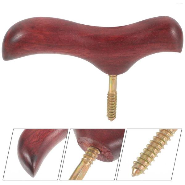 Tazze di canna da offerta di sostituzione manico manico da donna stampelle a testa in legno manopola esterna ergonomica