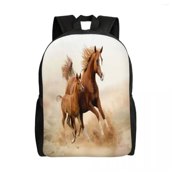 Borsa da scuola per zaino da 15 pollici Laptop Casualmente BURPACK TRAVE BABY Horse e sua madre Mochila