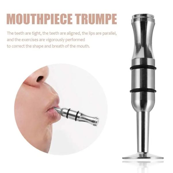 Saxophon 1PC Mundstück Trompetenmund Krafttrainer Silber für Saxophonhorn -Posaune Tuba -Accessoires