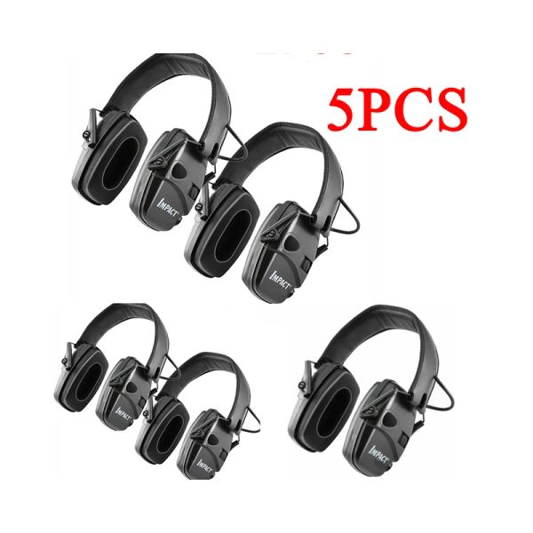 Protector 1pcs 5pcs Shooting Electronic Earn Impact Sport Antinoise Ear Protector Amplificazione del suono Affitto Tattico Aumento protettivo Auricolare