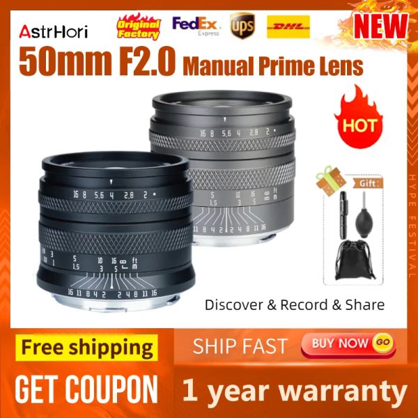 Filter astrhori 50 mm F2.0 Große Blende Vollbildhandbuch Objektiv kompatibel für Leica/Panasonic Lmount Spiegelloser Kamera