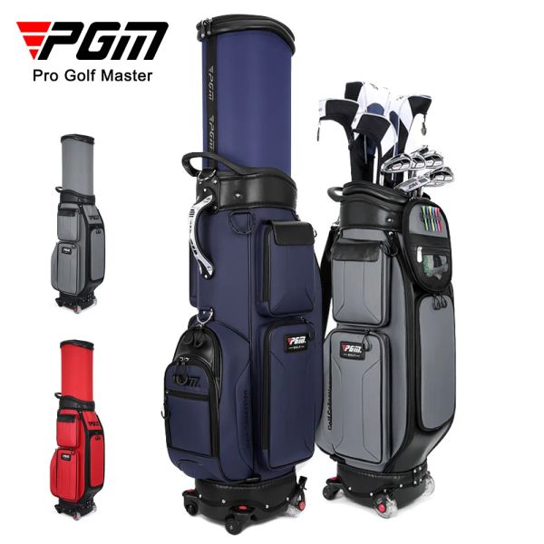 Taschen PGM New Golf Bag Herren -Upgrade mit Bremsen Vierrad Flachschub Teleskop -Taschenluftwendung